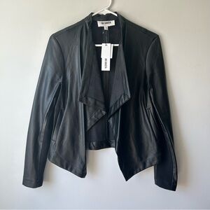 BB Dakota Faux Leather Cropped Jacket Black